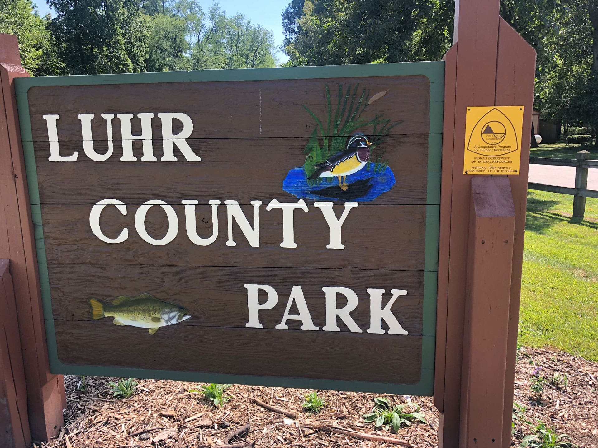 luhr county park sign